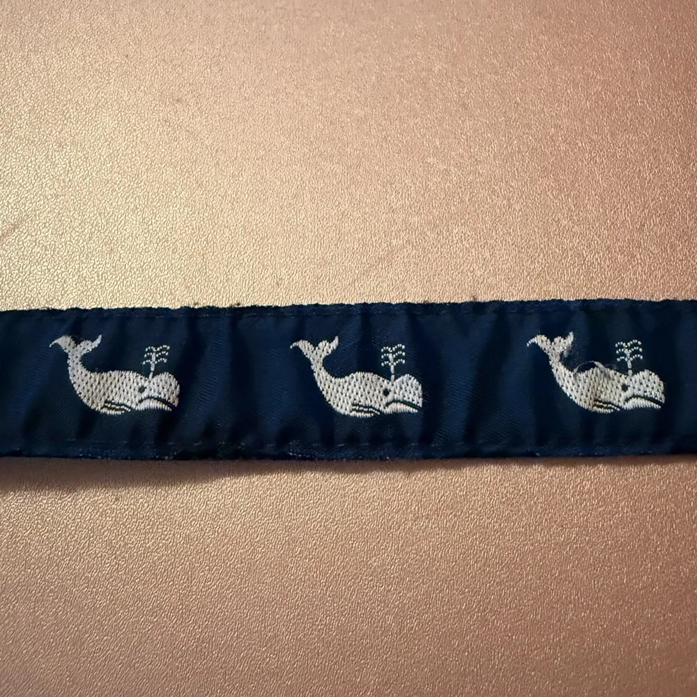 Kids D-ring Ribbon Belt with Whale 🐳 (23in), Navy